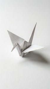 White Origami Crane