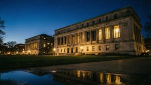 Widener Library Twilight