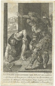 Wijzende man in harnas
