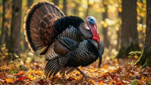 Wild Turkey in Autumn Forest