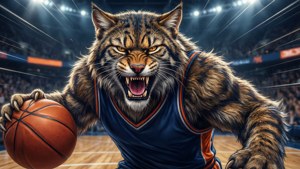 Wildcat Basketball Mascot