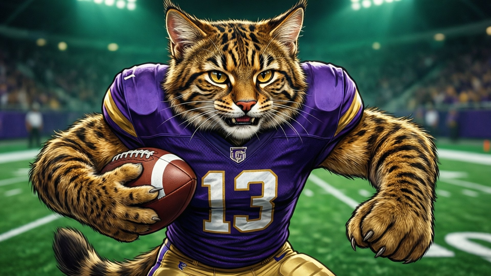 Wildcat Football Mascot by Wallpapers.art Studio
