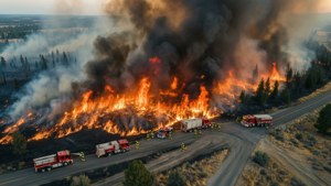Wildfire Firebreak Aerial