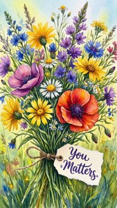 Wildflower You Matter Tag
