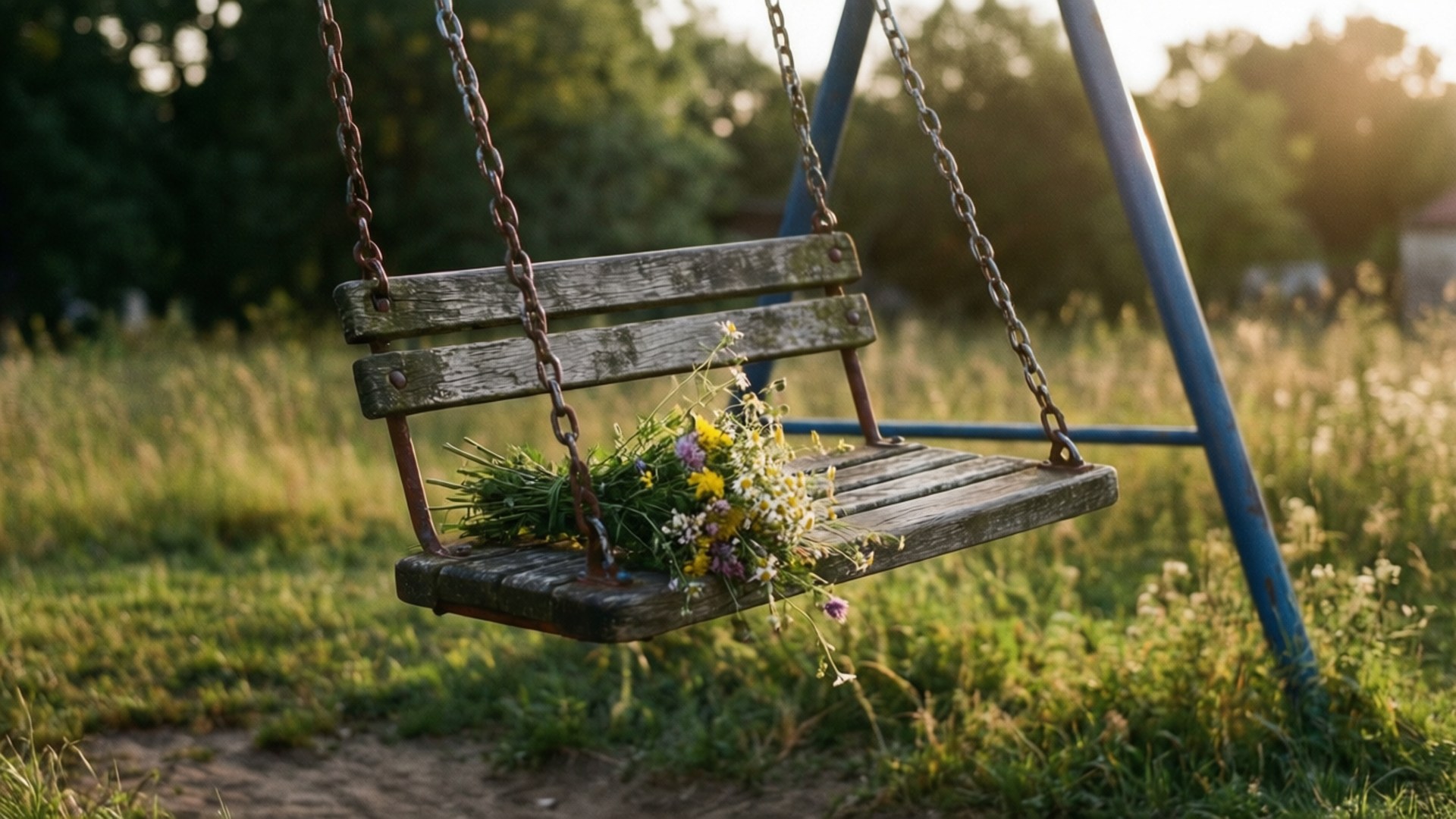 Wildflowers on Swing by Wallpapers.art Studio