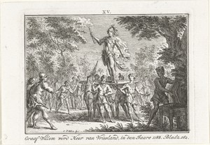 Willem I gehuldigd als heer van Friesland, 1195