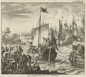 Willem III vertrekt met de vloot naar Engeland, 1688