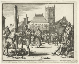 Willem Jansz. beklimt de brandstapel te Amsterdam, 1569