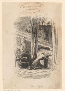 William Dorrit sterft, leunend op een bed