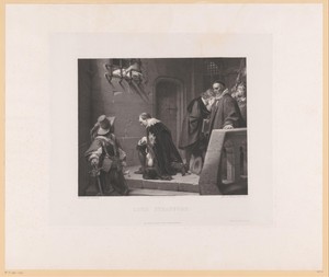 William Laud knielt voor de cel van Thomas Wentworth
