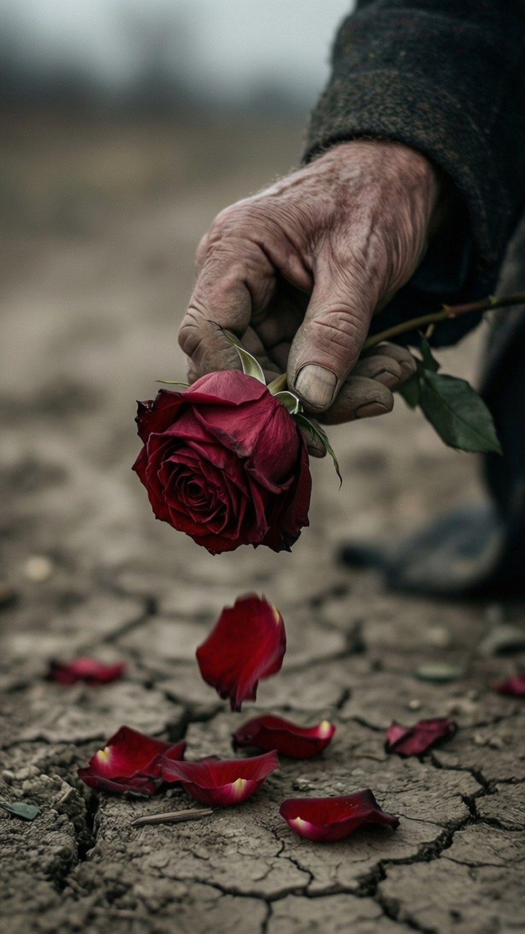 Wilting Rose of Despair by Wallpapers.art Studio