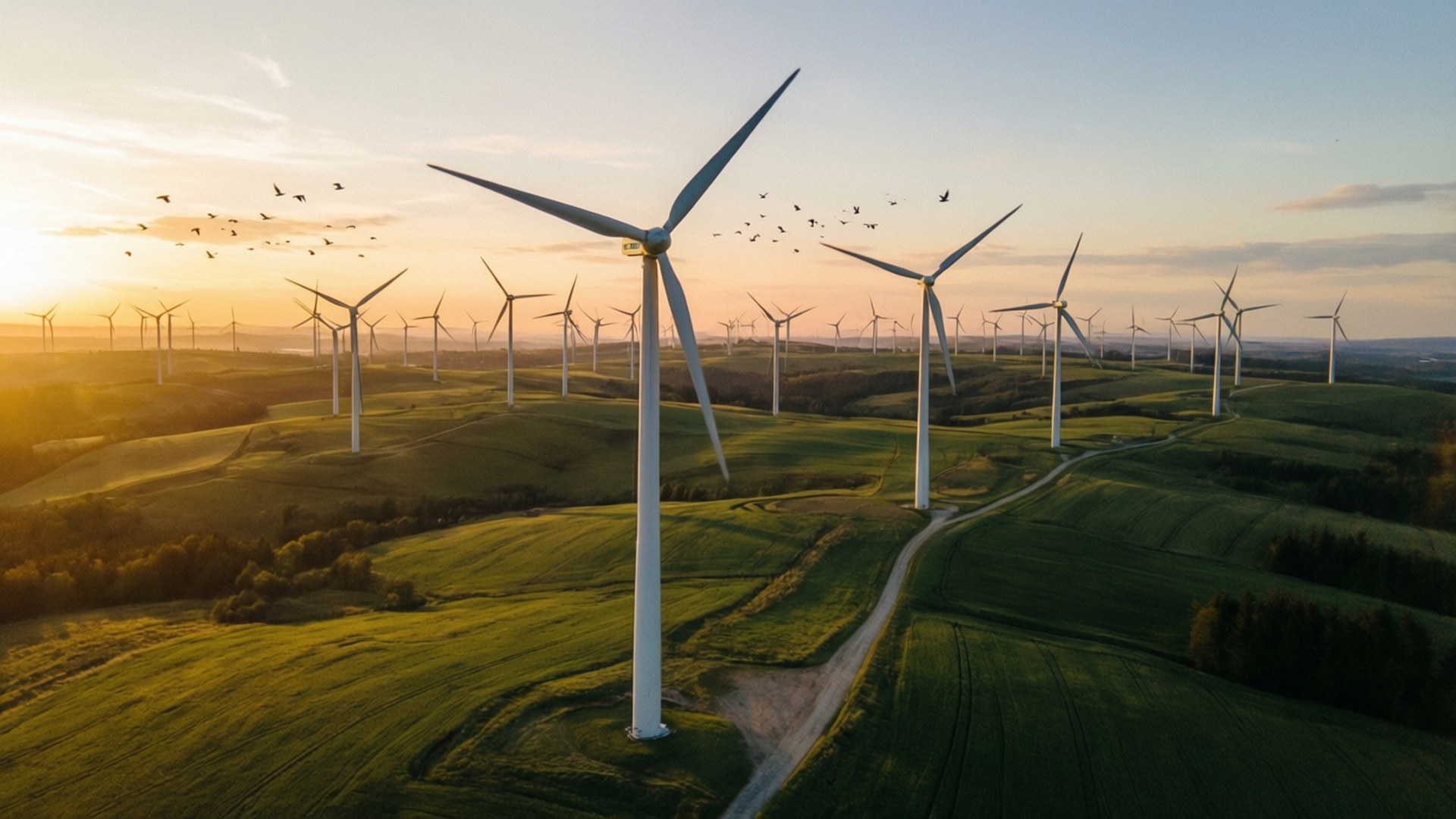 Wind Farm Horizon by Wallpapers.art Studio
