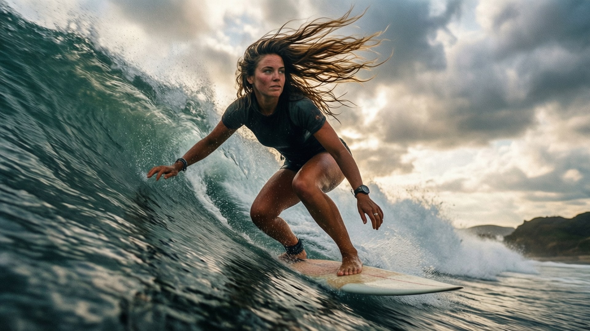 Wind in Her Hair by Wallpapers.art Studio