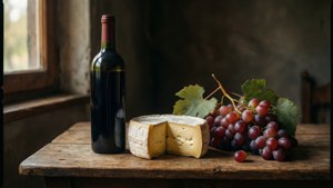 Wine and Cheese Still Life