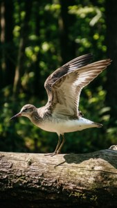 Wing Stretch Whimbrel