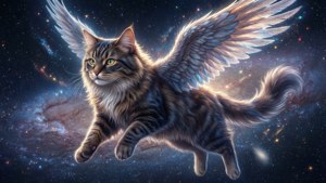 Winged Galaxy Cat