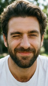 Winking Close-Up