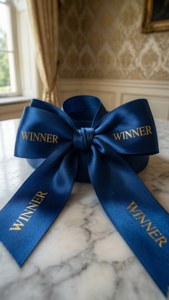 Winner Silk Blue Ribbon
