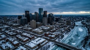 Winter Aerial Downtown