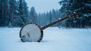 Winter Banjo Scene