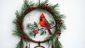 Winter Berry Dream Catcher