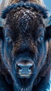 Winter Buffalo Portrait