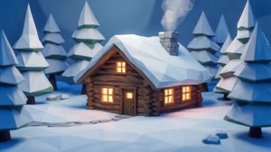 Winter Cabin Poly