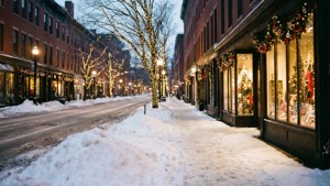 Winter Evening Downtown
