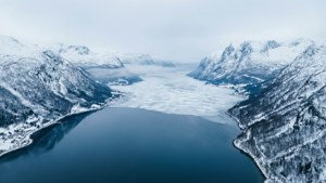 Winter Fjord Aerial