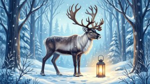 Winter Forest Reindeer