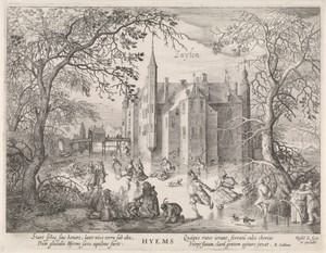 Winter: gezicht op kasteel Zuylen