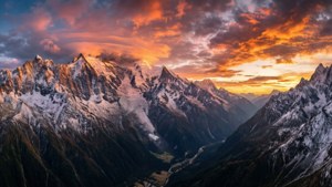 Winter Mountain Sunset