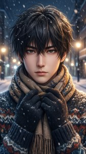 Winter Night Portrait