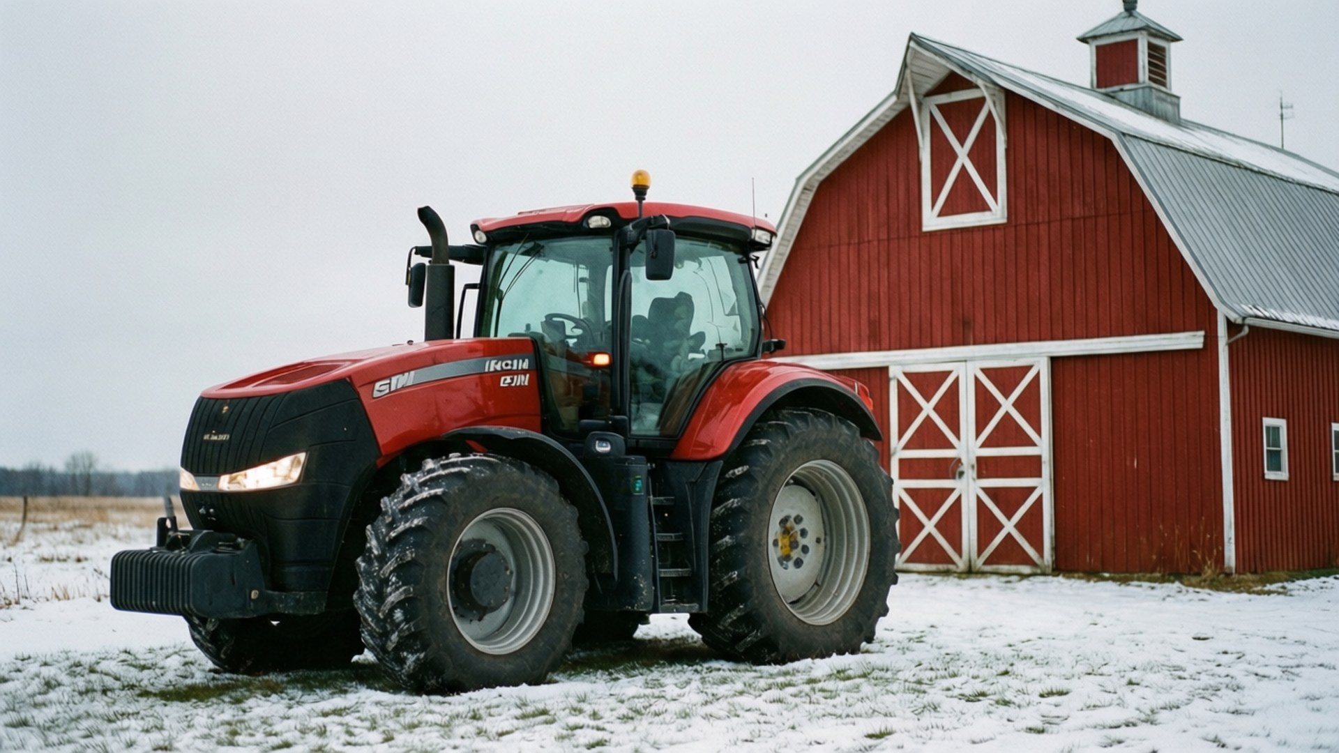 Winter on the Farm by Wallpapers.art Studio