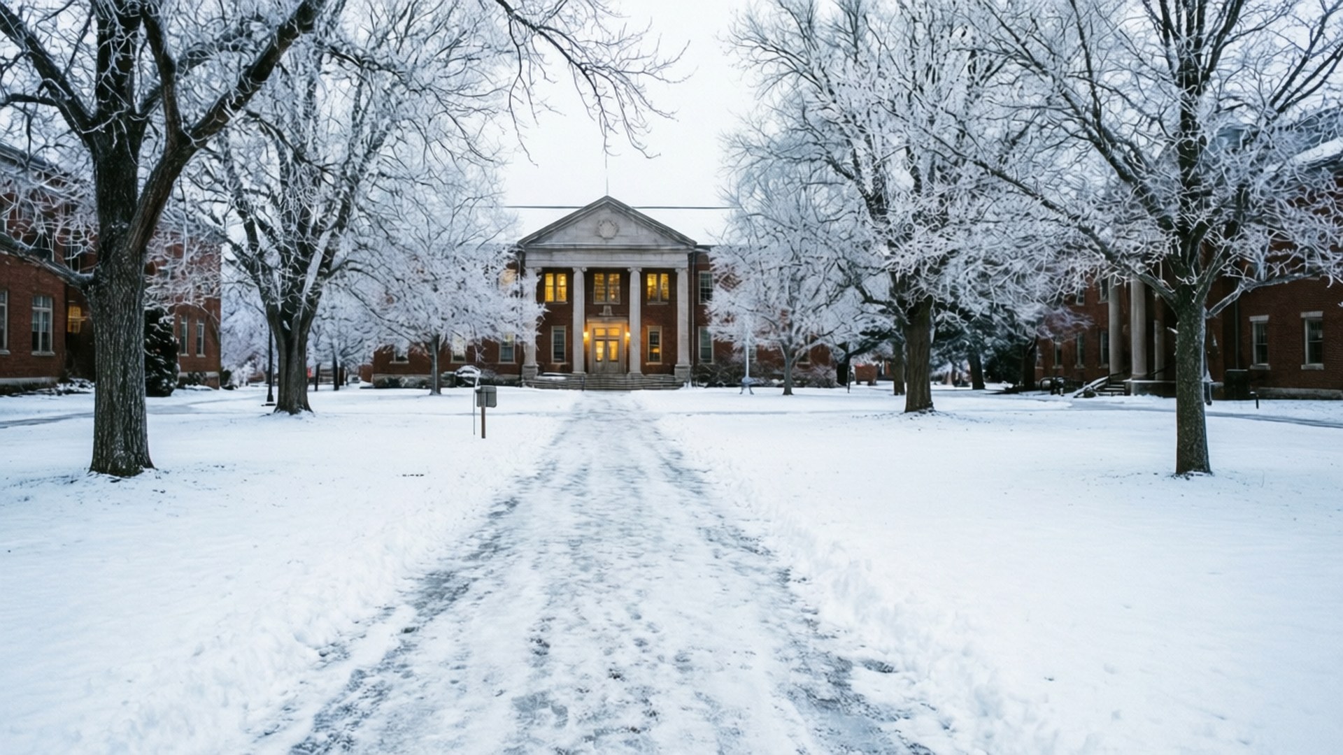 Winter Quiet on the Quad by Wallpapers.art Studio