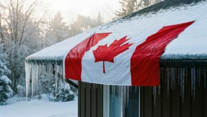 Winter Roof Flag