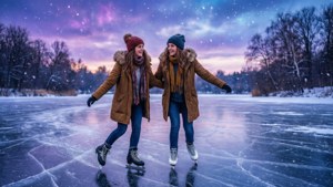 Winter Skating Duo