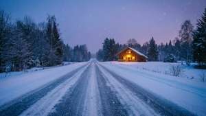 Winter Snowy Road