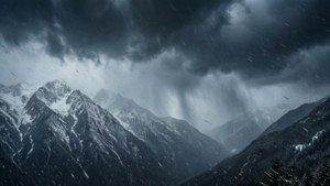 Winter Storm Mountains