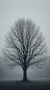 Winter Tree Line Art