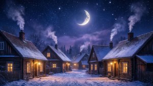 Winter Village Night