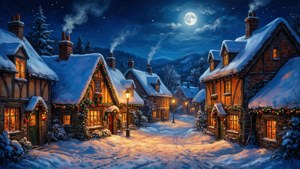 Winter Village Night