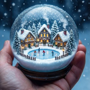 Winter Village Snow Globe