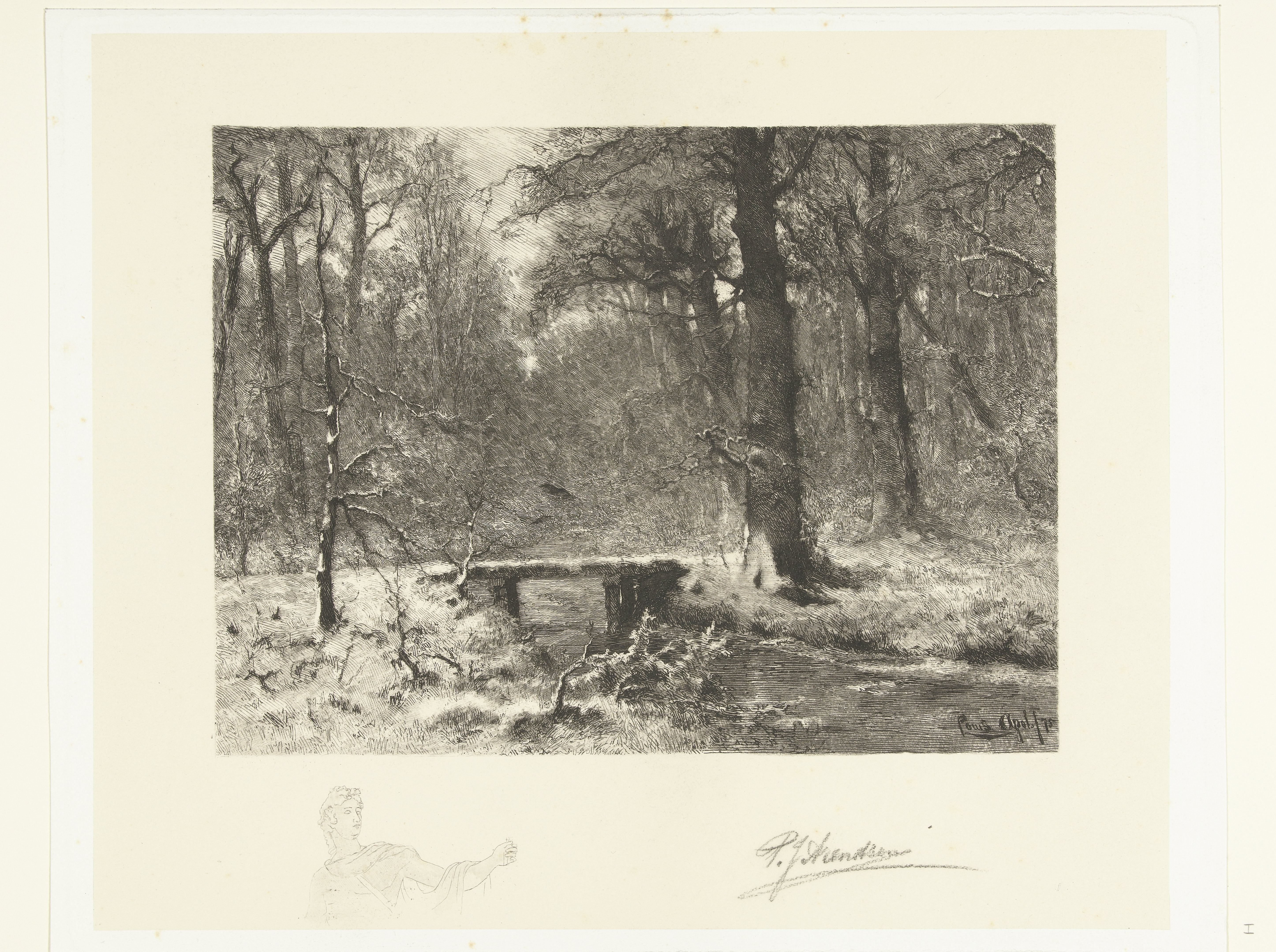 Wintergezicht in het Haagse bos by Petrus Johannes Arendzen