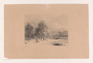 Winterlandschap met houthakkers