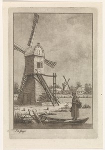 Winterlandschap met molen