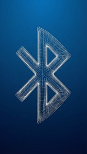 Wireframe Bluetooth Logo