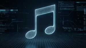 Wireframe Eighth Note