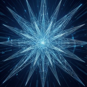 Wireframe Starburst Tech