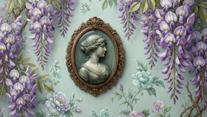 Wisteria Framed Cameo